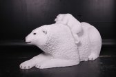 Life Size Polar Bear Mother and Cub Statue