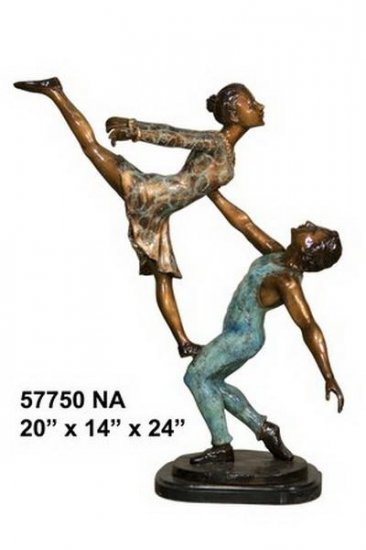 Bronze Ballerina Lady and Man - Click Image to Close