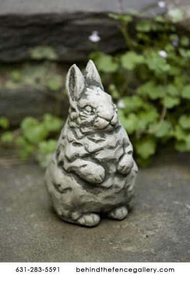 Cast Stone Baby Rabbit Bunny Outdoor Tabletop Statue - Click Image to Close
