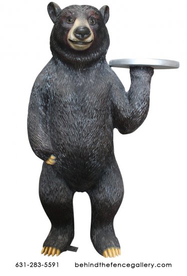 Campground Bear With Serving Tray - Click Image to Close