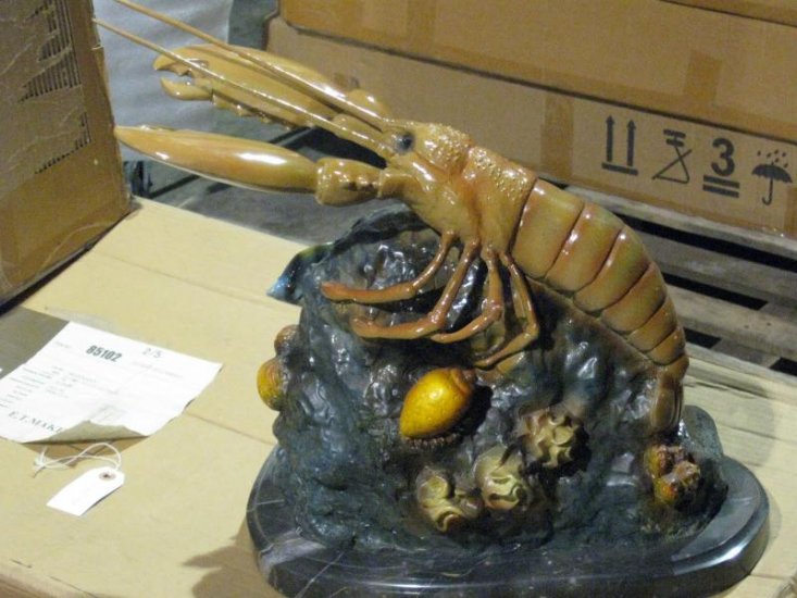 Lobster with Marble Base - Click Image to Close