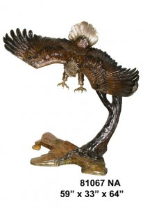 Bronze Eagle Flying Right