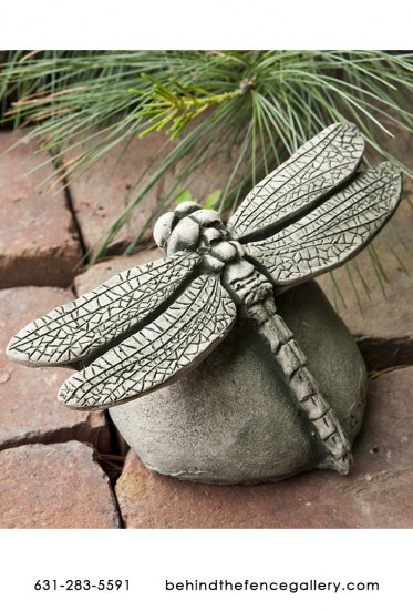 Cast Stone Dragonfly Garden Decor statue - Click Image to Close