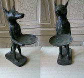 Sand-cast Bronze Egyptian Dog Butler