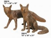 Bronze Fox Staues