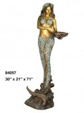 Bronze Mermaid with Shell
