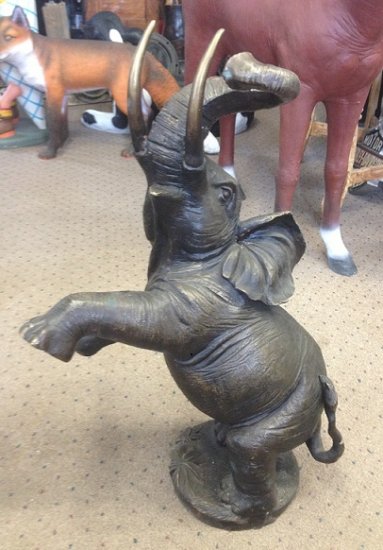 Bronze Standing Elephant - Click Image to Close