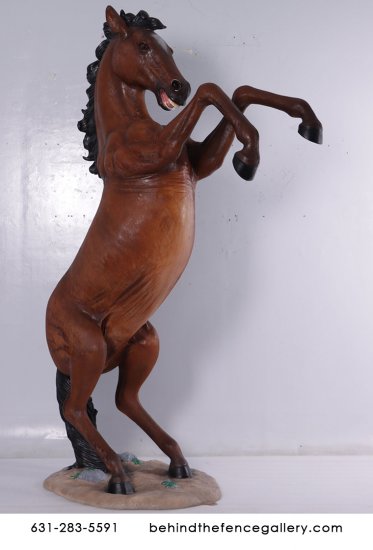 REARING CHESTNUT HORSE 8.5 FT. STATUE - Click Image to Close