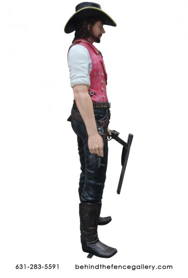Old Western Cowboy Jesse Cree Life Size Statue Prop - Click Image to Close