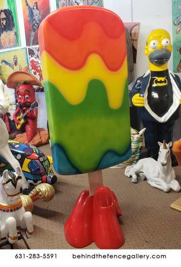 6 ft Tall Tie Die Popsicle Statue - Click Image to Close