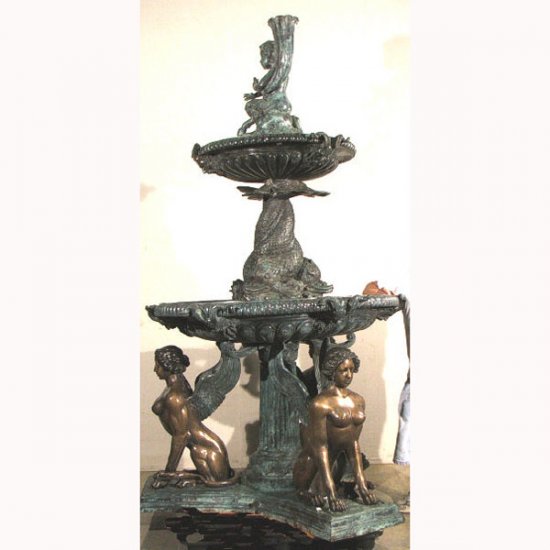 Bronze Sphinx Fountain - Click Image to Close