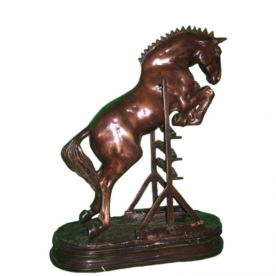 Bronze jumping Horse - Click Image to Close