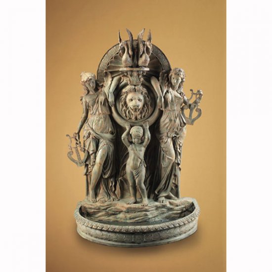 Bronze Wall Fountain with Ladies - Click Image to Close