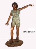 Bronze Life Size Boy Statue