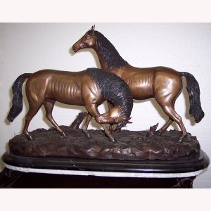 Bronze Two Horses