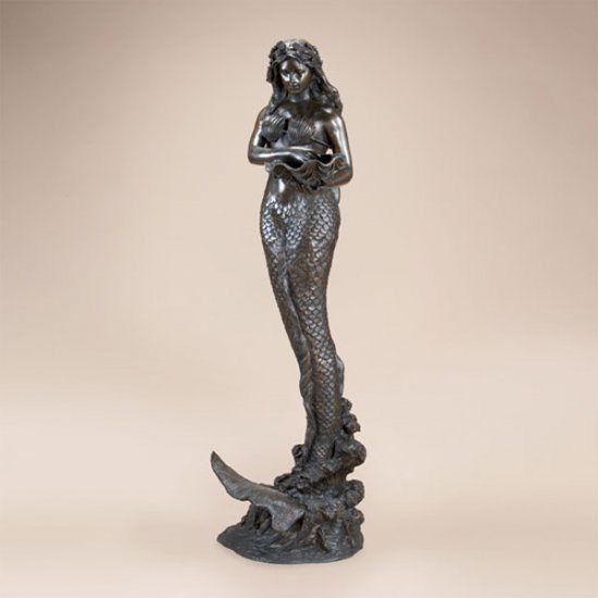 Bronze Mermaid with Shells Fountain - Click Image to Close