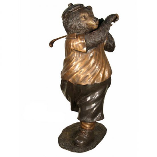 Bronze Bear playing Golf - Click Image to Close