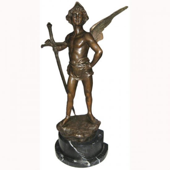 Bronze Cupid with Sword - Click Image to Close