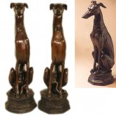Bronze Greyhound Dog ( pair )