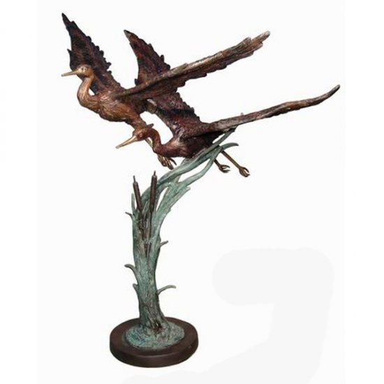 Bronze Herons Statue - Click Image to Close