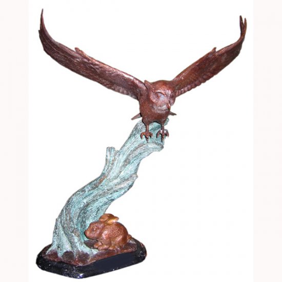 Bronze Owl Flying - Click Image to Close