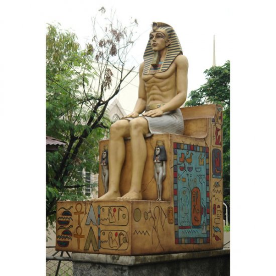 Egyptian Sitting on Throne ( Realistic Finish ) - Click Image to Close