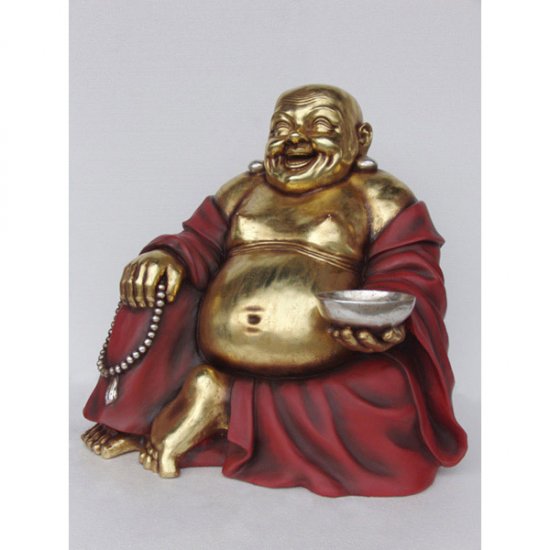 Buddha Sitting-Red and Gold - Click Image to Close