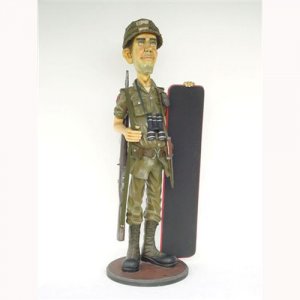 Soldier with Black Board