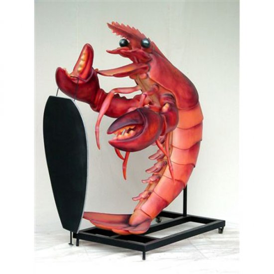 Large Lobster with a Menu / Blackboard - Click Image to Close