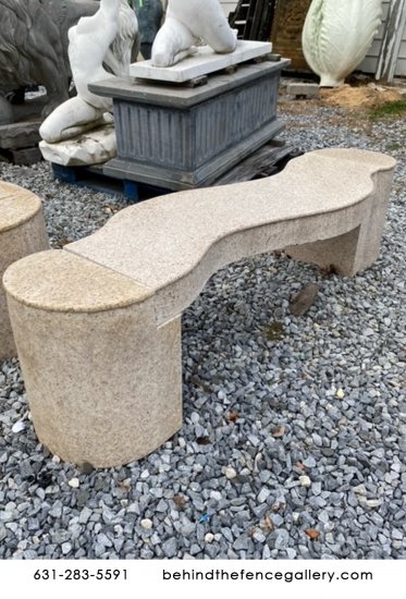 Liquidation Marble Wave Style Bench - Click Image to Close