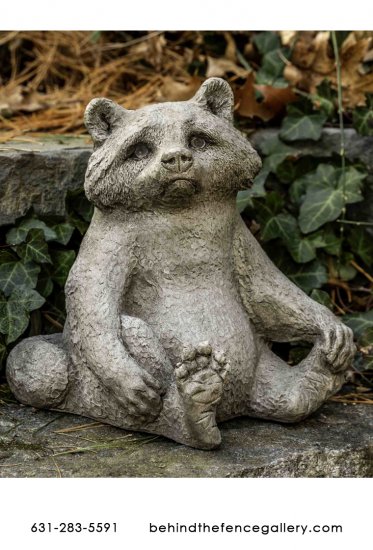 Ricky Raccoon Stone Statue - Click Image to Close