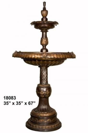 Classic Tiered Fountain - Leaf Tray 67" - Click Image to Close