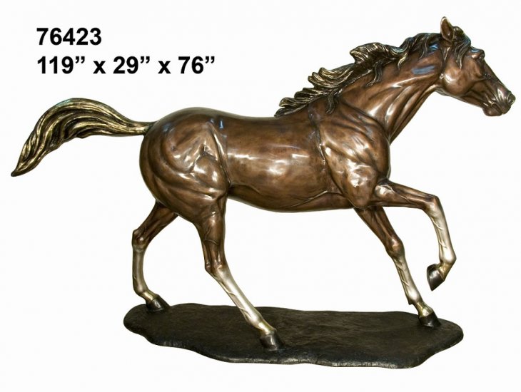 Bronze Trotting Horse Sculpture - Click Image to Close