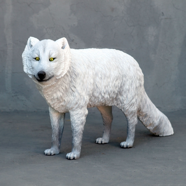 White Arctic Fox Statue