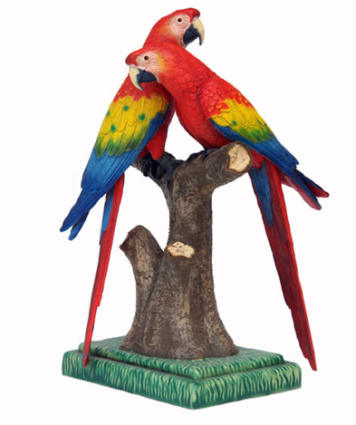 Pair of Scarlet Macaw Lovers - Click Image to Close