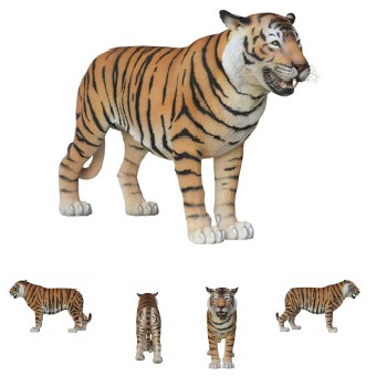 Tiger Standing - Click Image to Close