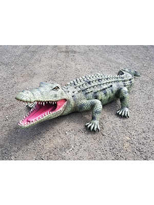 10ft Crocodile with Mouth Open - Click Image to Close
