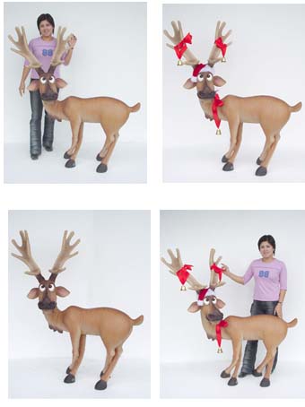 Funny Reindeer Standing - Click Image to Close