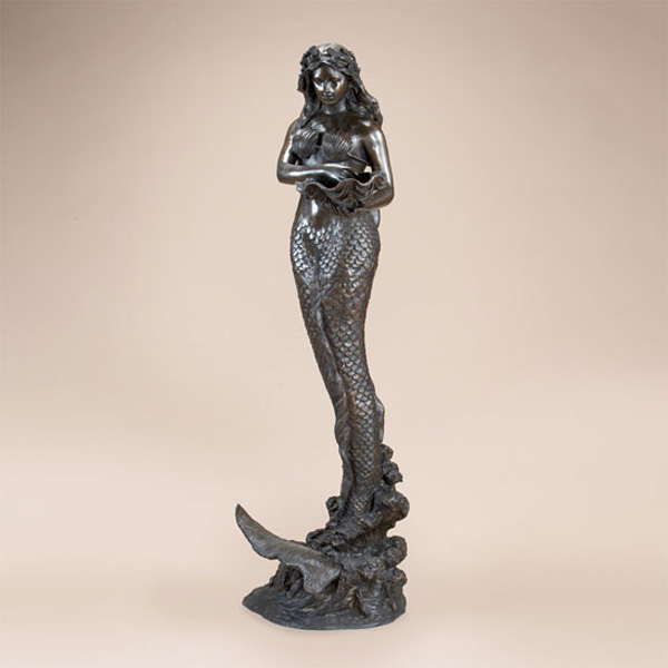 Bronze Mermaid with Shells Fountain