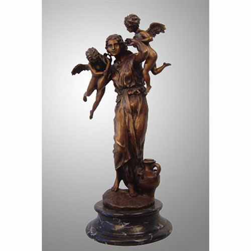 Bronze Woman with Cherubs - Click Image to Close