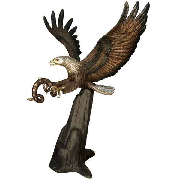 Bronze Eagle with Snake