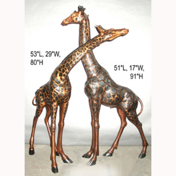 Bronze Giraffe Statues ( pair )