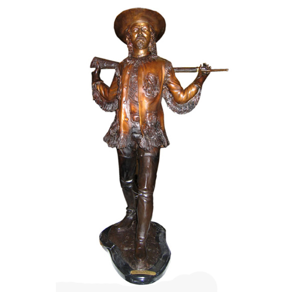 Bronze Buffalo Bill with Gun Statue