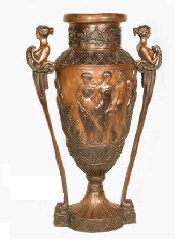 Bronze Vase with Standing Women