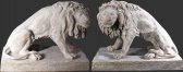Set of Lions in Roman Stone Finish