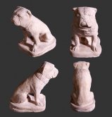 Bulldog Statue / Roman Stone Finish
