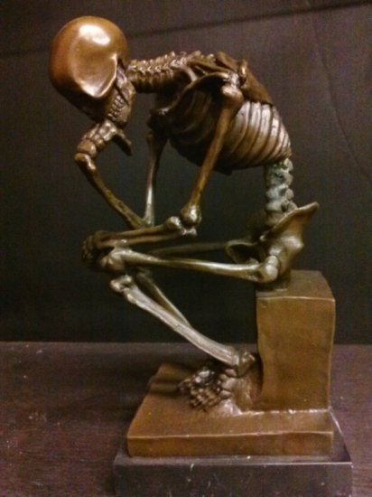 Skeleton Thinker (Bronze) - Click Image to Close