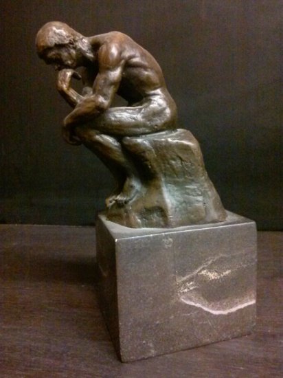 Thinker on Marble Base - Click Image to Close