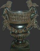 Angel & Lions Urn Bronze Finish / Fiberglass