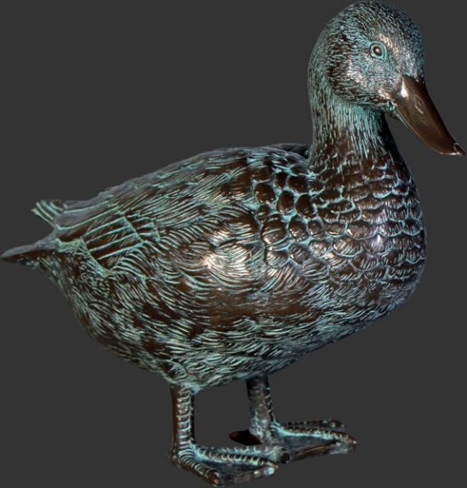 Mallard Duck in Greenish Bronze Finish - Click Image to Close